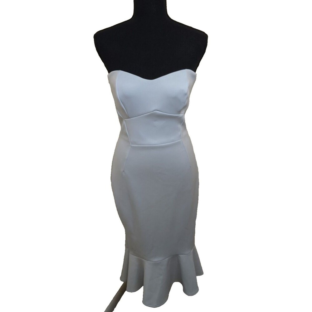 ASOS Midi Dress Strapless Sweetheart Neckline Mermaid Bridesmaid US Size 6